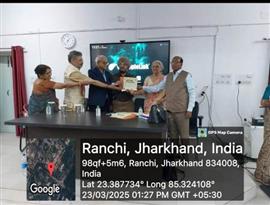 Govt. Digvijay Autonomous College-रांची विश्वविद्यालय झारखंड में अखिल भारतीय दर्शन परिषद के अधिवेशन में विशेष व्याख्यान