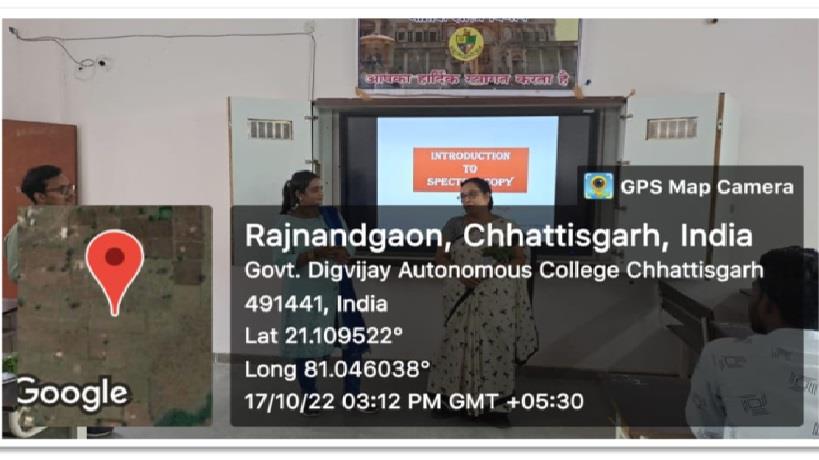 Govt. Digvijay Autonomous College-              Interdepartmental  Lecture     On  “ Spectroscopy ”  