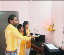 Govt. Digvijay Autonomous College-बसंत पंचमी के अवसर पर मां सरस्वती की पूजा - अर्चना