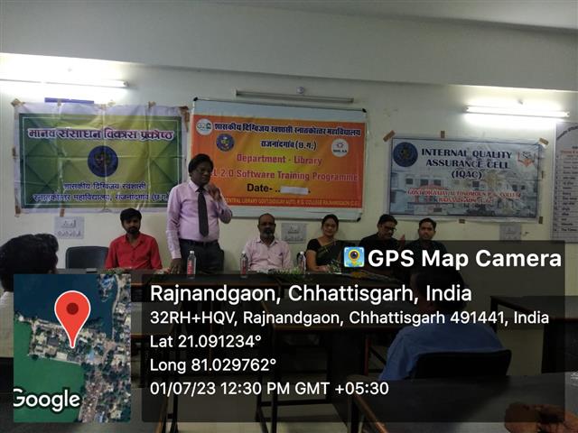 Govt. Digvijay Autonomous College-One day workshop on Soul 2.0 by IQAC, Library & HRDC