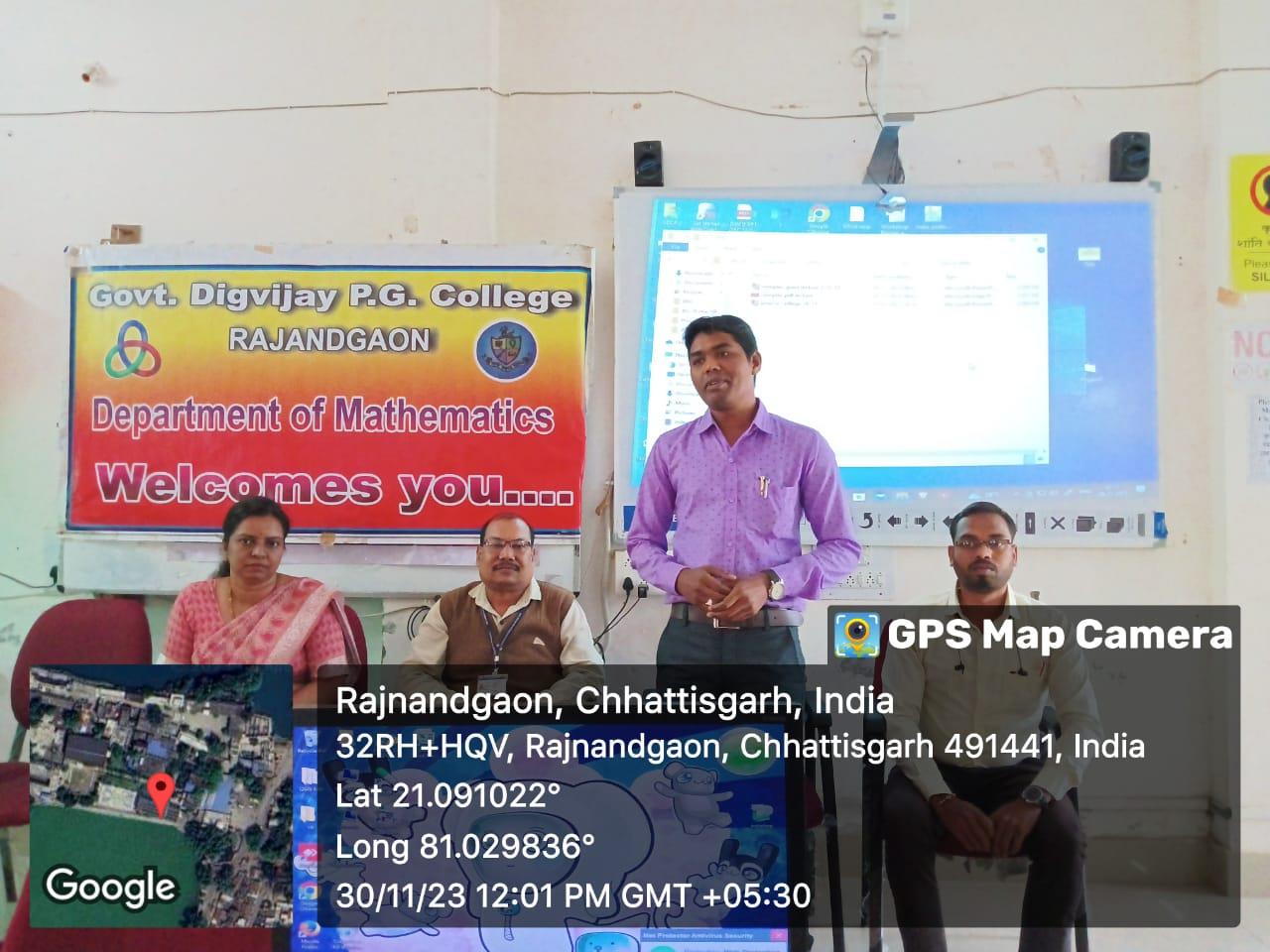 Govt. Digvijay Autonomous College-Guest Lecture on Complex Analysis in Mathematics Department