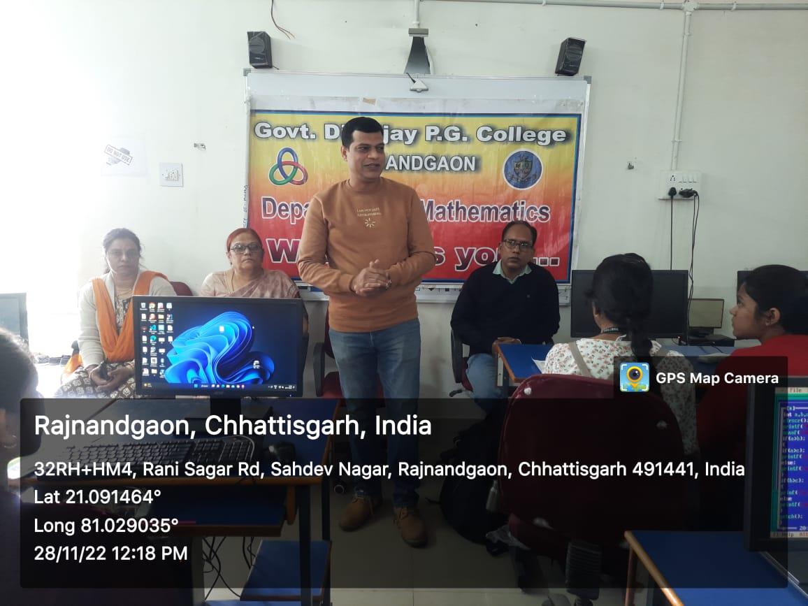 Govt. Digvijay Autonomous College-Guest Lecture on "Basics of Programming in C" in Mathematics Department